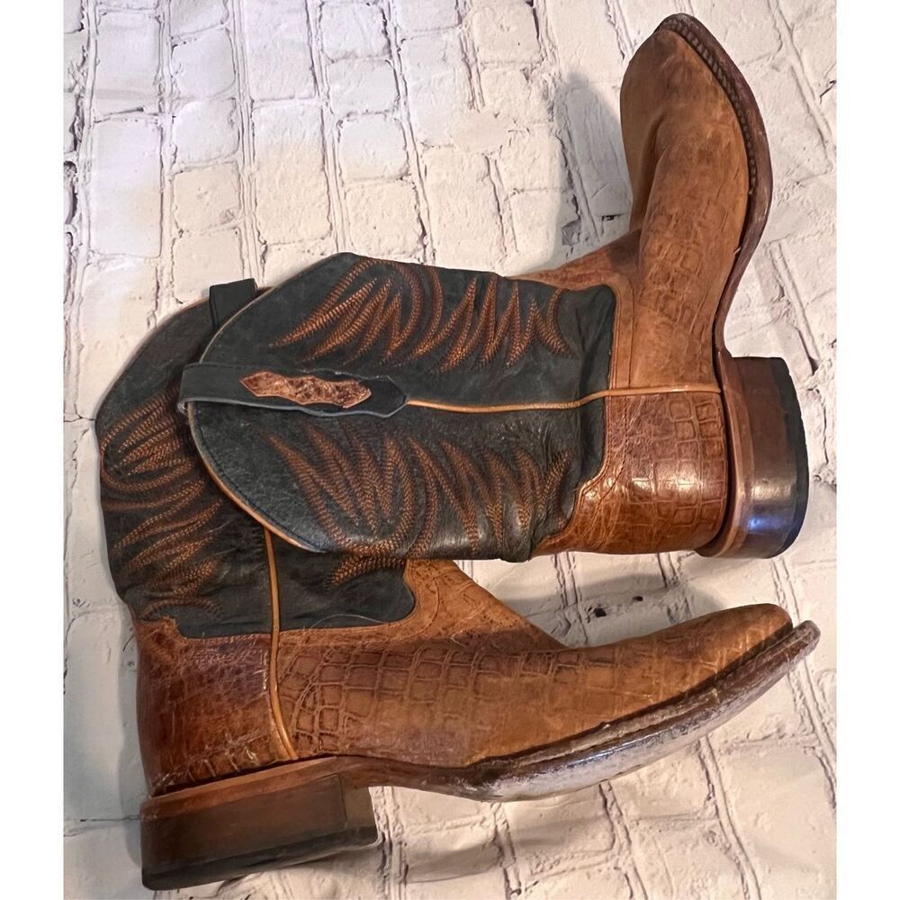 Cody James Size 9D Two Tone Brown Western Boots Cowbo Rodeo Ranch Farm Workwear - Picture 10 of 16
